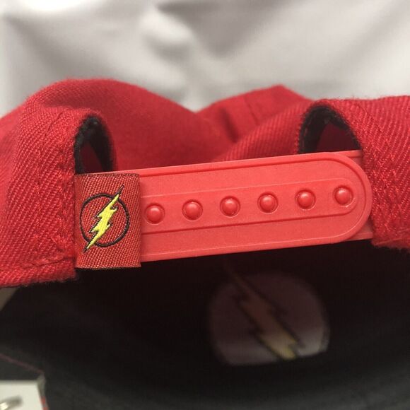 The Flash DC Comics Snapback Adjustable Hat Cap Red Lightning Bolt Graphic Bill - Picture 11 of 11